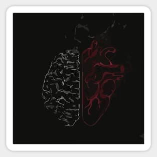 Brain Vs Heart Sticker